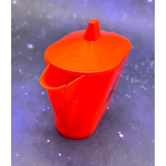 Vintage Irwin Plastic Doll Dishes Set Coffee Tea Japanese Style Black Orange - Picture 12 of 16